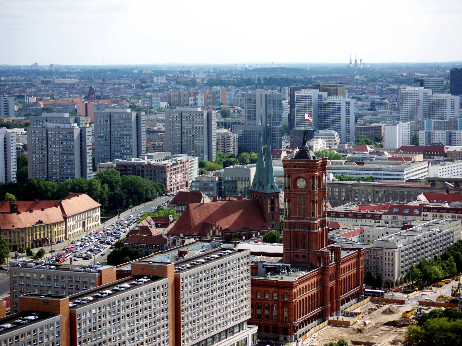Berlin-Rotes Rathaus-Vogelperspektive