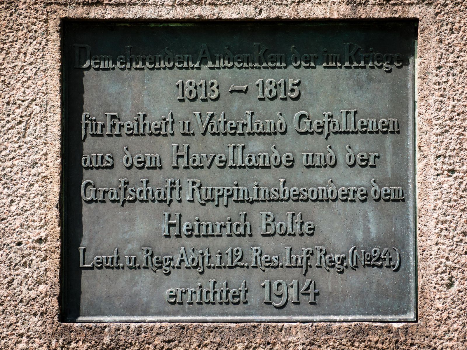 Fehrbellin-Gedenktafel