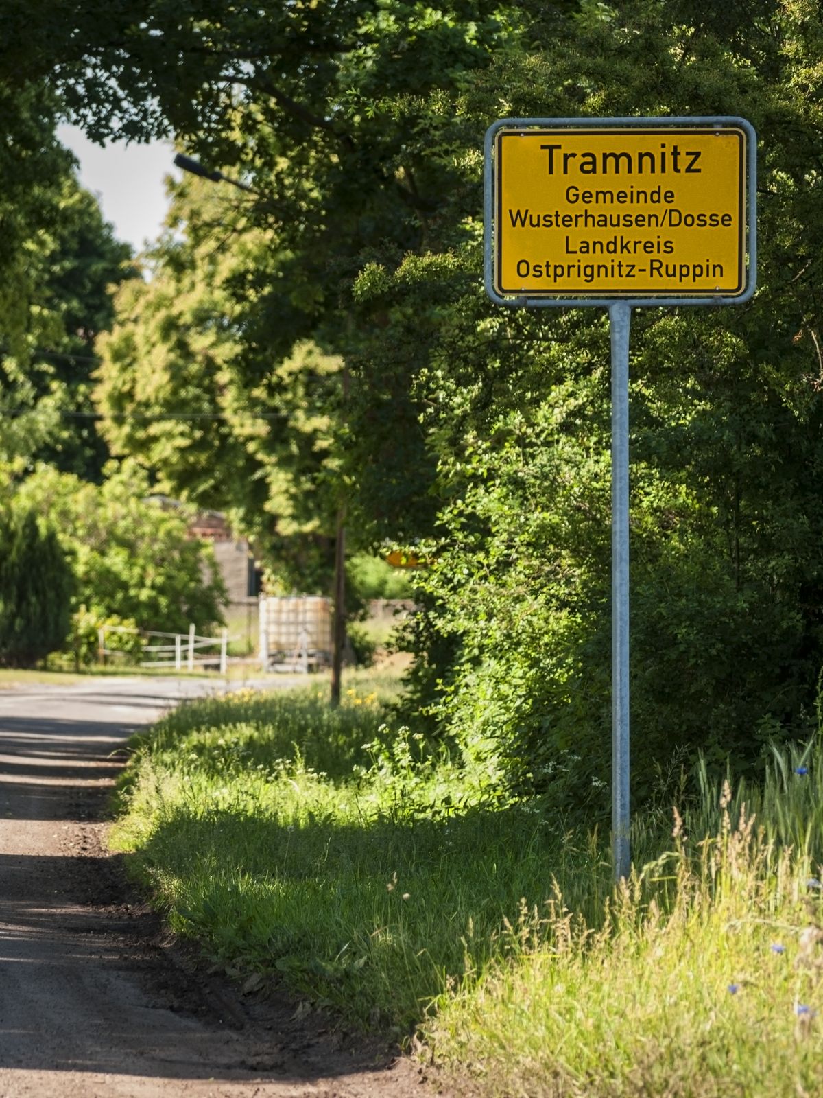 Tramnitz-Ortseingangsschild