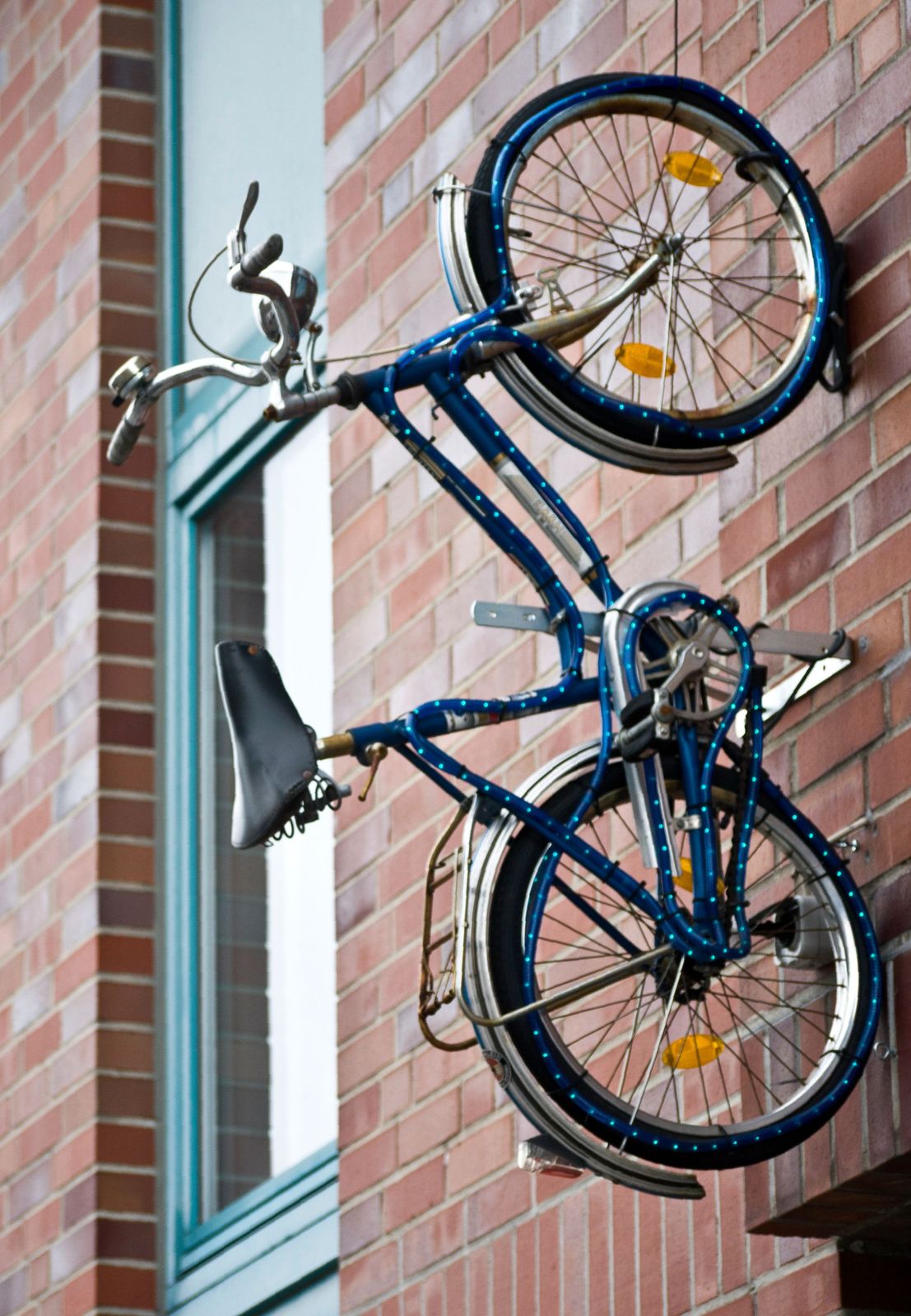 Fahrrad-Ziegelwand